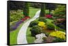 Butchart Gardens in Full Bloom, Victoria, British Columbia, Canada-Terry Eggers-Framed Stretched Canvas