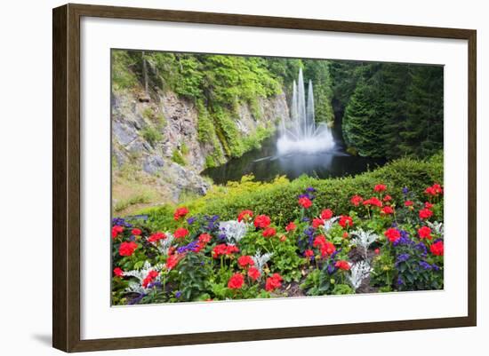 Butchart Gardens in Full Bloom, Victoria, British Columbia, Canada-Terry Eggers-Framed Photographic Print