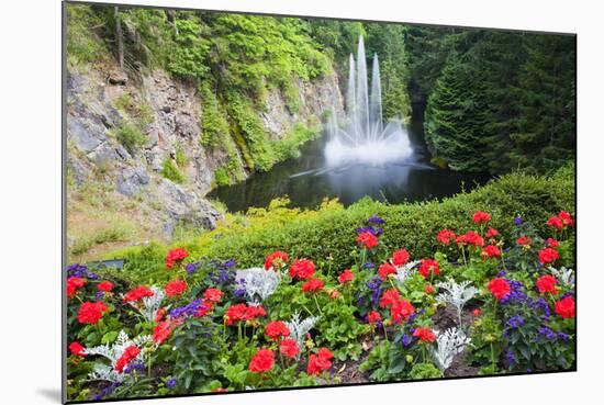 Butchart Gardens in Full Bloom, Victoria, British Columbia, Canada-Terry Eggers-Mounted Photographic Print
