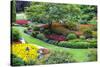 Butchart Gardens in Full Bloom, Victoria, British Columbia, Canada-Terry Eggers-Stretched Canvas