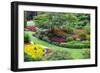 Butchart Gardens in Full Bloom, Victoria, British Columbia, Canada-Terry Eggers-Framed Photographic Print