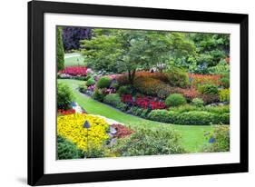 Butchart Gardens in Full Bloom, Victoria, British Columbia, Canada-Terry Eggers-Framed Photographic Print