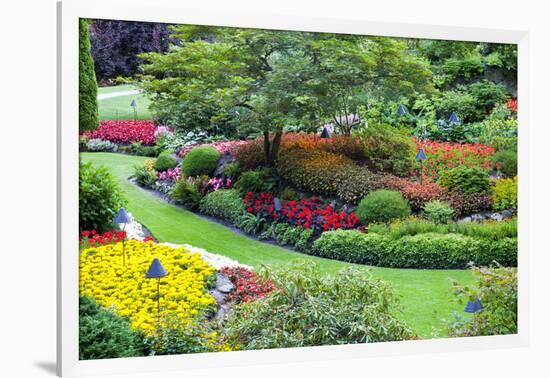 Butchart Gardens in Full Bloom, Victoria, British Columbia, Canada-Terry Eggers-Framed Photographic Print