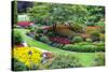 Butchart Gardens in Full Bloom, Victoria, British Columbia, Canada-Terry Eggers-Stretched Canvas