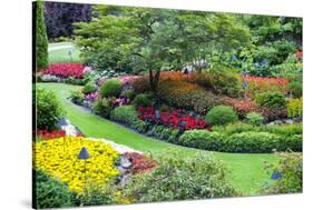 Butchart Gardens in Full Bloom, Victoria, British Columbia, Canada-Terry Eggers-Stretched Canvas