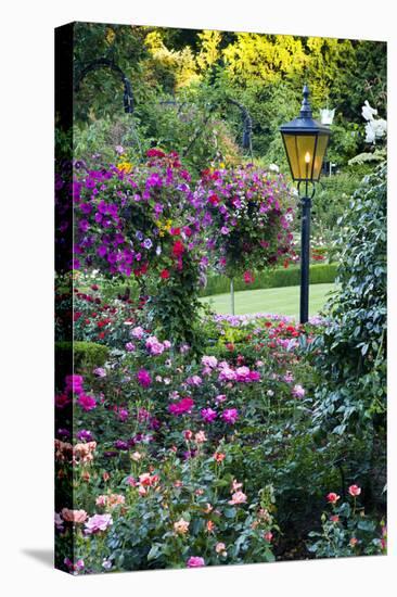 Butchart Gardens in Full Bloom, Victoria, British Columbia, Canada-Terry Eggers-Stretched Canvas