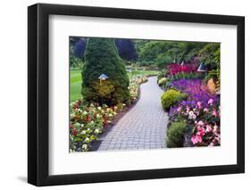 Butchart Gardens in Full Bloom, Victoria, British Columbia, Canada-Terry Eggers-Framed Photographic Print