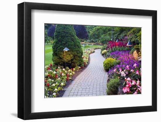 Butchart Gardens in Full Bloom, Victoria, British Columbia, Canada-Terry Eggers-Framed Photographic Print