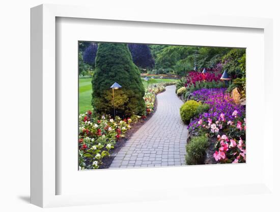 Butchart Gardens in Full Bloom, Victoria, British Columbia, Canada-Terry Eggers-Framed Photographic Print