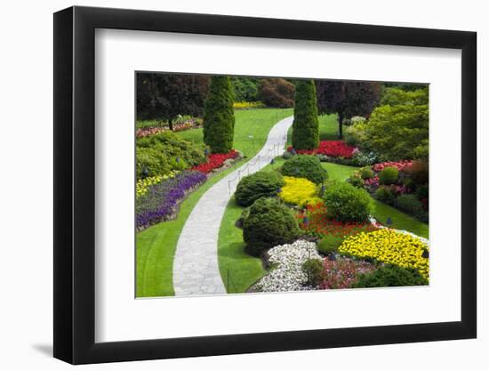 Butchart Gardens in Full Bloom, Victoria, British Columbia, Canada-Terry Eggers-Framed Photographic Print