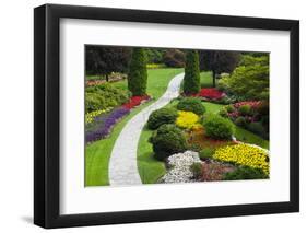 Butchart Gardens in Full Bloom, Victoria, British Columbia, Canada-Terry Eggers-Framed Photographic Print