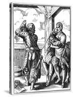 Butcher, 16th Century-Jost Amman-Stretched Canvas