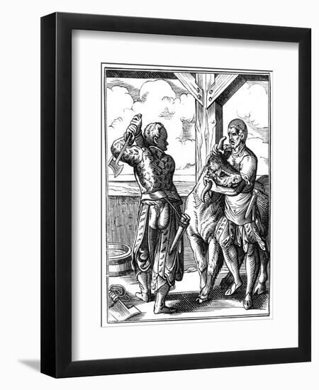 Butcher, 16th Century-Jost Amman-Framed Giclee Print