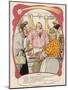 Butcher and Customers-Rasmus Christiansen-Mounted Art Print