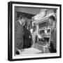 Butcher from Danish Bacon Giving a Demonstration, Kilnhurst, South Yorkshire, 1961-Michael Walters-Framed Premium Photographic Print