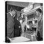 Butcher from Danish Bacon Giving a Demonstration, Kilnhurst, South Yorkshire, 1961-Michael Walters-Stretched Canvas