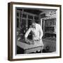 Butcher from Danish Bacon Giving a Demonstration, Kilnhurst, South Yorkshire, 1961-Michael Walters-Framed Photographic Print