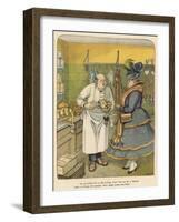 Butcher Serves Customer-Rasmus Christiansen-Framed Art Print