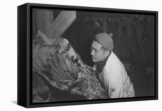 Butcher Shop, (J.S. Yonai)-Ansel Adams-Framed Stretched Canvas