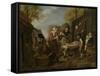 Butchering a Pig, Jan Victors-Jan Victors-Framed Stretched Canvas