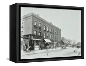 Butchers and Other Shops on the Tower Bridge Road, Bermondsey, London, 1900-null-Framed Stretched Canvas