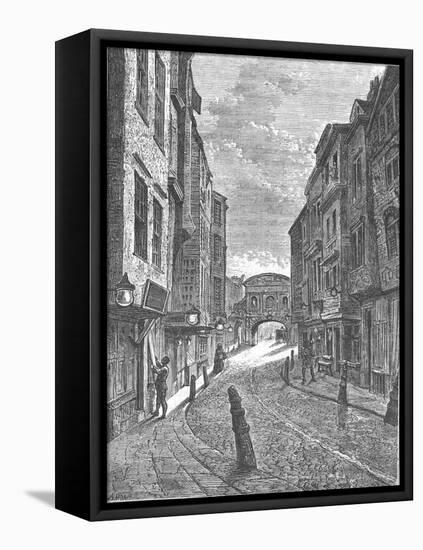 Butchers Row, 1800-null-Framed Stretched Canvas