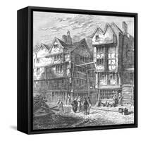 Butchers Row, 1800-null-Framed Stretched Canvas