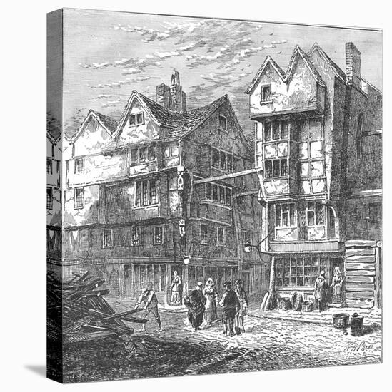 Butchers Row, 1800-null-Stretched Canvas