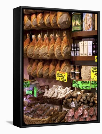Butchers Shop, Parma, Emilia-Romagna, Italy, Europe-Frank Fell-Framed Stretched Canvas