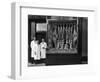 Butchers Standing Next to their Shop Window Display, South Yorkshire, 1955-Michael Walters-Framed Photographic Print