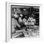 Butchers Trimming Pork Bellies for Bacon at Swift Meat Packing Packington Plant-Margaret Bourke-White-Framed Photographic Print