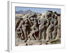 Butkara Ruins, Swat Valley, North West Frontier Province, Pakistan, Asia-Robert Harding-Framed Photographic Print