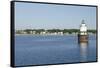 Butler Flats Light, Spark Plug Lighthouse at New Bedford Harbor, Massachusetts, USA-Cindy Miller Hopkins-Framed Stretched Canvas