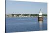 Butler Flats Light, Spark Plug Lighthouse at New Bedford Harbor, Massachusetts, USA-Cindy Miller Hopkins-Stretched Canvas