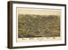 Butler, Pennsylvania - Panoramic Map-Lantern Press-Framed Art Print