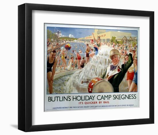 Butlins Holiday Camp, Drummer-null-Framed Art Print