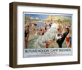 Butlins Holiday Camp, Drummer-null-Framed Art Print