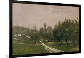 Butry, near Valmondois (Oil on Canvas)-Charles Francois Daubigny-Framed Giclee Print
