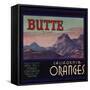 Butte Brand - Hamilton City, California - Citrus Crate Label-Lantern Press-Framed Stretched Canvas