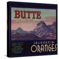 Butte Brand - Hamilton City, California - Citrus Crate Label-Lantern Press-Stretched Canvas