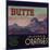 Butte Brand - Hamilton City, California - Citrus Crate Label-Lantern Press-Mounted Art Print