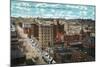 Butte, Montana, General View of the Business Section of City, Mines in Distance-Lantern Press-Mounted Art Print