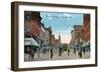 Butte, Montana, Northern View of Main Street-Lantern Press-Framed Art Print