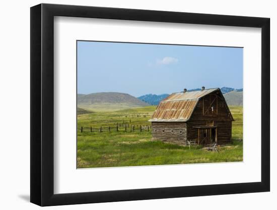 Butte, Montana Old Worn Barn in Farm County-Bill Bachmann-Framed Photographic Print