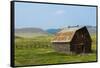Butte, Montana Old Worn Barn in Farm County-Bill Bachmann-Framed Stretched Canvas