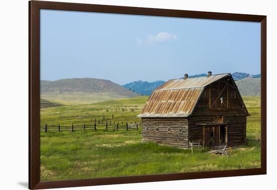 Butte, Montana Old Worn Barn in Farm County-Bill Bachmann-Framed Photographic Print