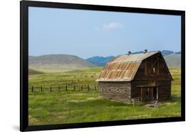 Butte, Montana Old Worn Barn in Farm County-Bill Bachmann-Framed Photographic Print