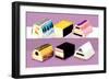 Butter Creme Dessert Slices-null-Framed Art Print