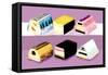 Butter Creme Dessert Slices-null-Framed Stretched Canvas