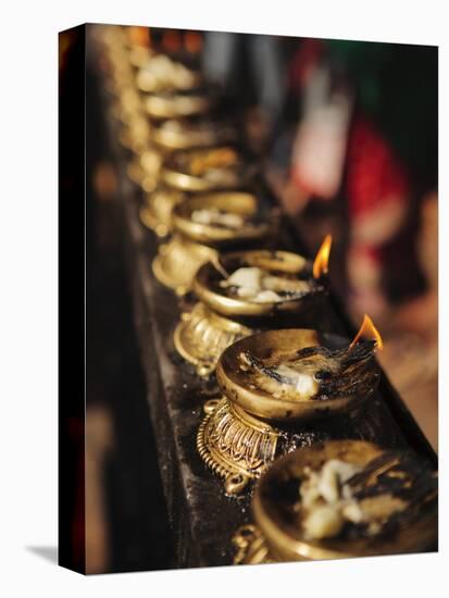 Butter Lamps, Kathmandu, Nepal, Asia-Mark Chivers-Stretched Canvas